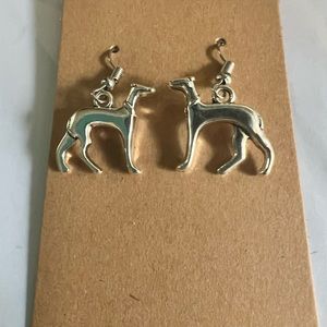 Greyhound sighthound earrings